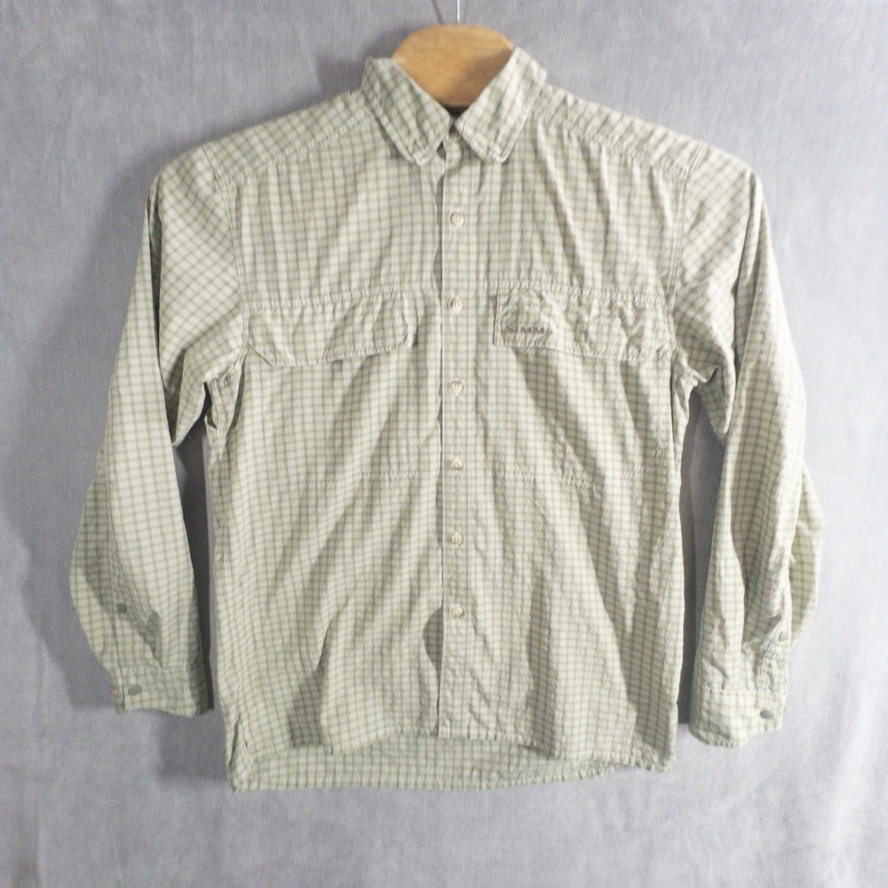 Simms Fishing Button Up Shirt Mens Medium Gorpcore Lake Outdoors